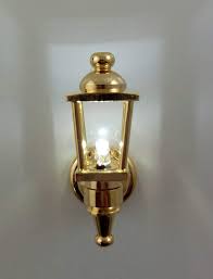Wonham Dolls House Miniature 1 12 Lighting Led Battery Light Brass Outdoor Lantern Lamp