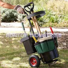 portable garden trolley with tool