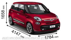 Width measurements are indicated without the side mirrors (in brackets with the mirrors unfolded). Fiat 500l Dimensions Boot Space And Interior