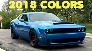 2018 Dodge Challenger Color Options Comparison