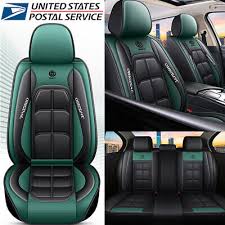 Luxury Black Green Leather Car Seat