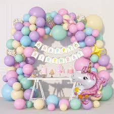 147pcs unicorn birthday balloons