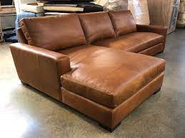 laf braxton leather sofa chaise