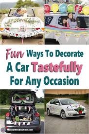 way to decorate a car tastefully for