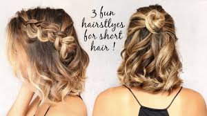 The messy texture makes flyaways look intentional. 3 Easy Hairstyles For Short Hair Youtube