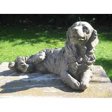 Retriever Dog Statue Garden Ornament On