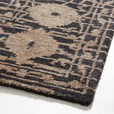 verona wool hand knotted black area rug