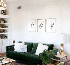 Lush Green Velvet Sofas In Cozy Living