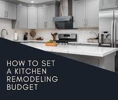 how to set a kitchen remodeling budget