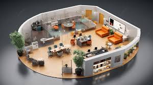 Modern Office Space Isometric View
