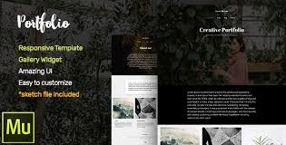 Portfolio Adobe Muse Cc Responsive Template Gallery Widget By