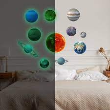 Glow In The Dark Planet Wall Decals