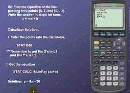 Equation Thru Two Points On The Ti 83