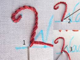how to embroider letters by hand part