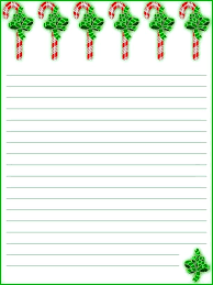 Christmas Lined Writing Paper Holiday Writing Paper Template