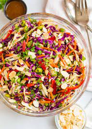 asian cabbage salad with peanut