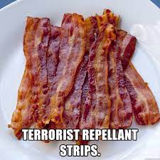 terrorist repellant strips. - Bacon Bacon | Meme Generator