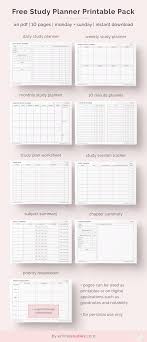 Emmas Studyblr Free Study Planning Printable Pages Here
