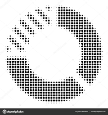 Black Pixel Pie Chart Icon Stock Vector Ahasoft 194682268