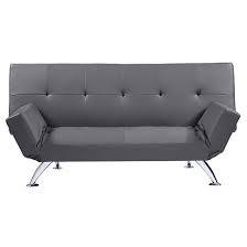 Venice Faux Leather Sofa Bed In Black