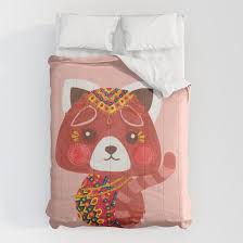 jessica the cute red panda comforter by