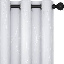 Amazon.com: Deconovo White Blackout Grommet Curtains for Bedroom and Living  Room, 95 Inch Long - Thermal Insulated Window Curtains, Dots Pattern (42 x  95 Inch, Greyish White, 2 Panels) : Home & Kitchen