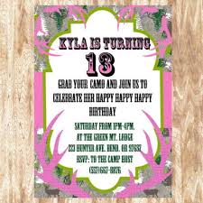 Camouflage Birthday Party Invitation Template Templates