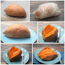 sweet potato in the microwave just