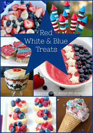 Layering cherries, blueberries and lemon juice, we created a striped frozen lemonade that sings with fourth of july pride. Red White And Blue Treats Dessert Recipies Food Treats