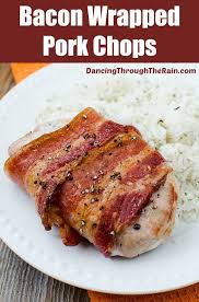 Pork tenderloin is very round, smaller and is a literal circle when you cook it up. Easy Bacon Wrapped Pork Chops Dancing Through The Rain