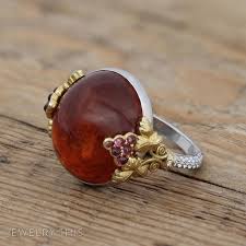 garnet vine ring custom jewelry by