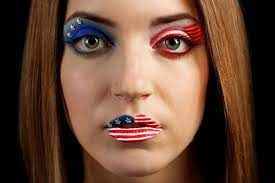 with usa makeup stock photo by