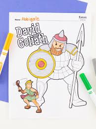 David and goliath coloring pages throwing the stones. 17 Free Sunday School Coloring Pages Fun365