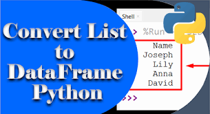 convert list to dataframe python