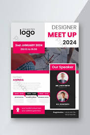 Designers Meetup Conference Flyer Template Ai Free