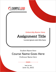 free ignment cover page templates
