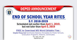 Examples of certificates of recognition customize 204 recognition certificate templates online canva editable quarterly awards certificate template deped tambayan ph K To 12 Basic Education Program End Of School Year Rites S Y 2018 2019