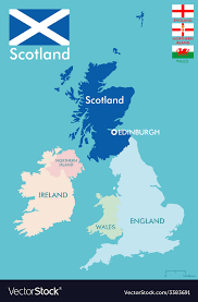 scotland map royalty free vector image