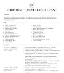 corporate travel consultant resume sle