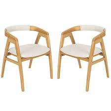 Gymax Set Of 2 Bamboo Accent Chairs