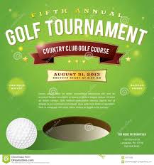 Golf Tournament Invitation Design Stock Vector Illustration Of