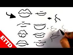 how to draw diffe lip types easy