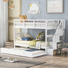 Stairway Twin Over Twin Bunk Bed W
