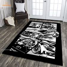 clic racing car pattern art rug