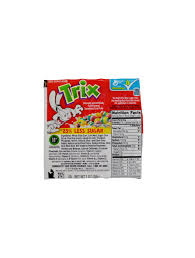 trix 25 less sugar cereal bowls 1oz