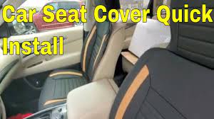 Car Seat Cover Installation PU leather - YouTube