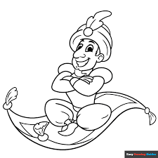 magic carpet ride coloring page easy