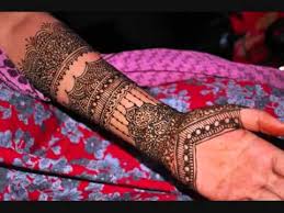indian bridal henna design in time