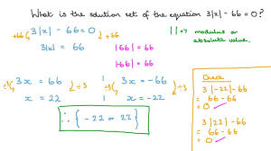 Lesson Absolute Value Equations Nagwa