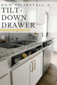 how to add a tilt down drawer front